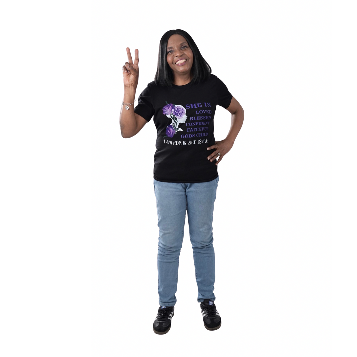 " SHE IS BLESSED" Women's Relaxed T-Shirt
